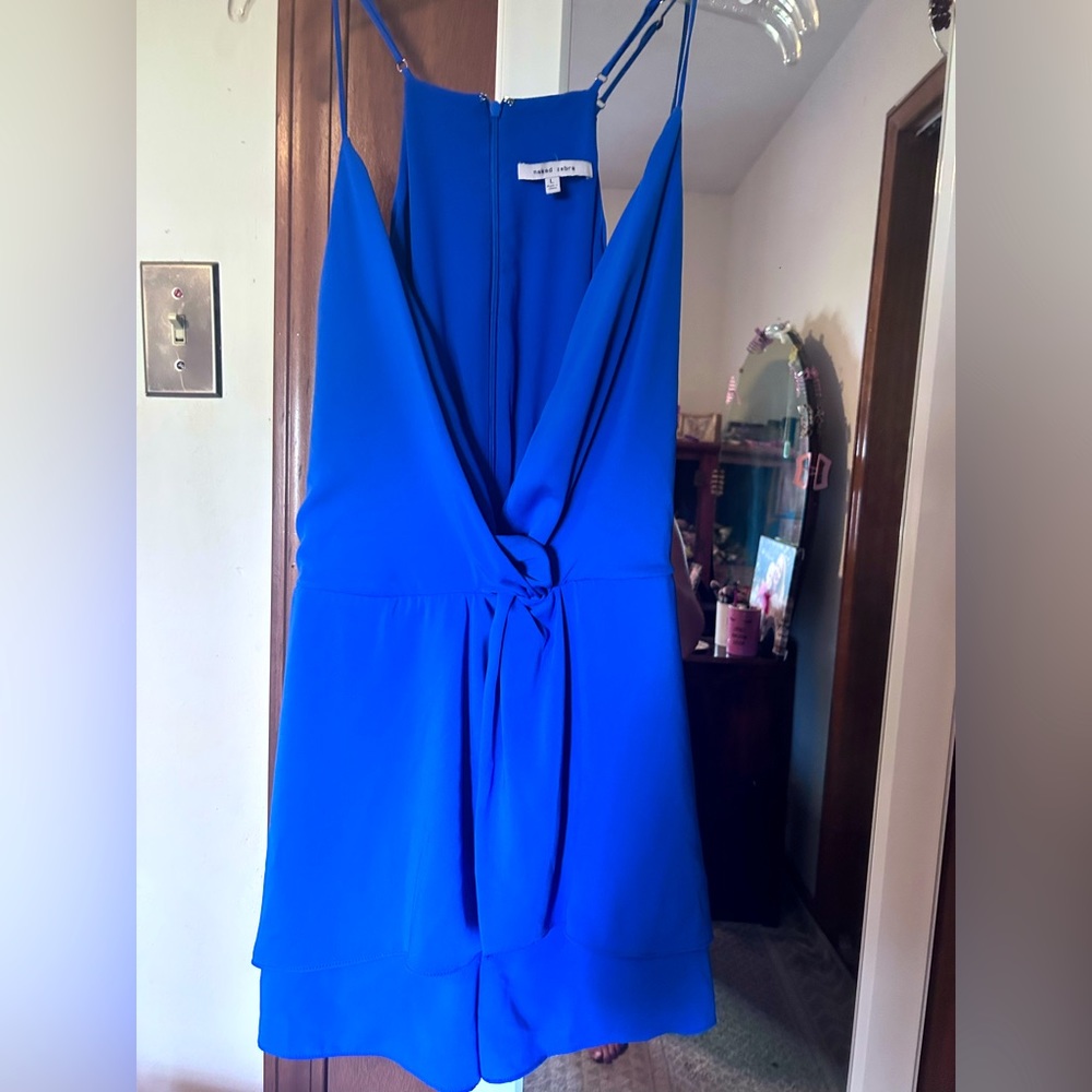 naked zebra blue romper size large